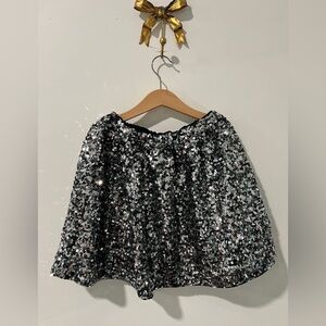 Crewcuts Sparkling Silver Mini Skirt